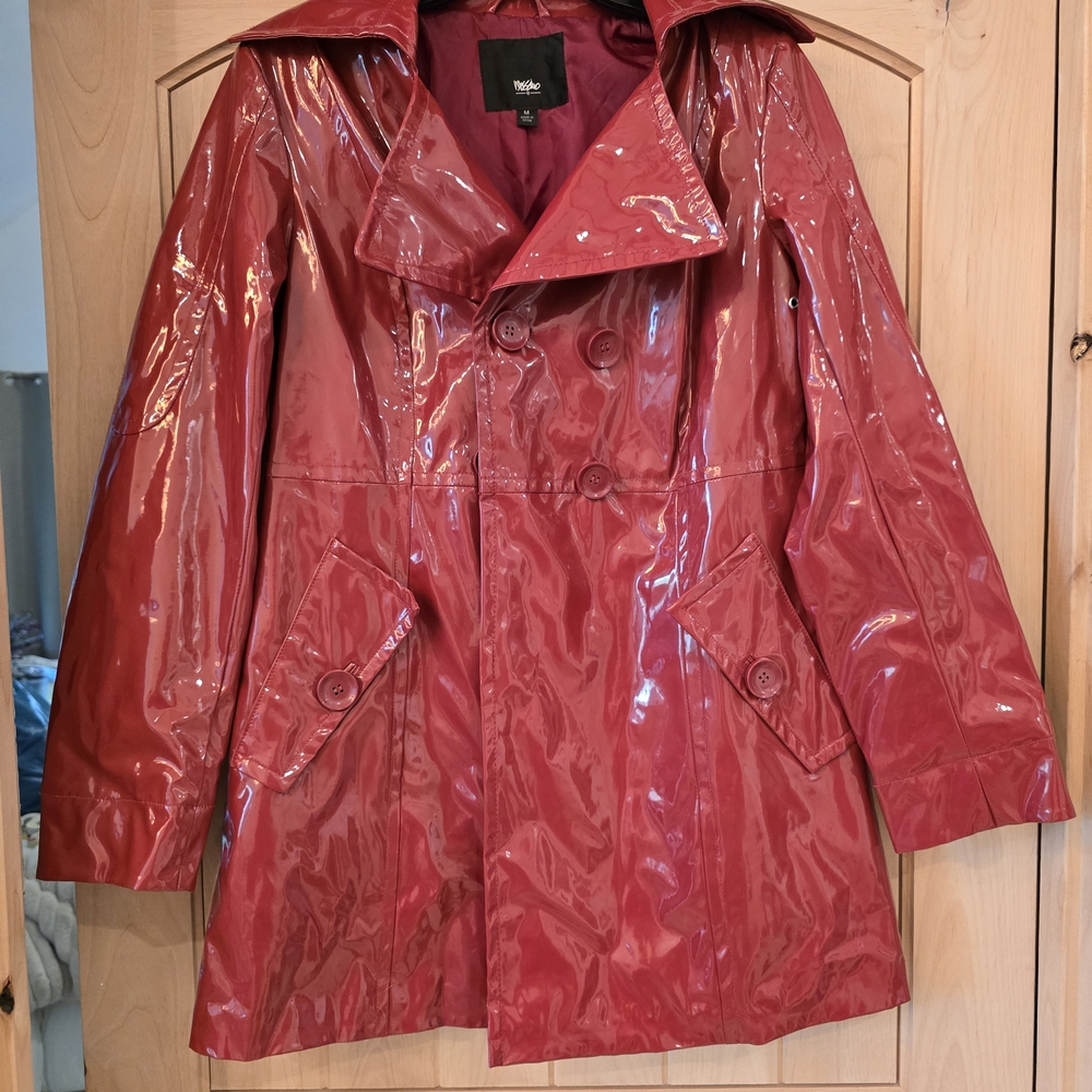 Red Double-Breasted Women's Coat